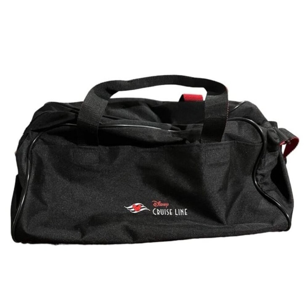 Disney Cruise Line DCL Logo Duffle Travel Bag Black/Red Vintage Mickey Mouse